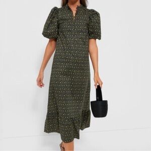 Beautiful Hyacinth House - Medium Women's Black Diamond Floral Mimi Midi Dress